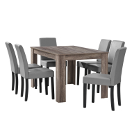 En Casa Elegantný dubový jedálenský stôl HTFU-1402 - 140 x 90 cm - so 6 stoličkami HTMY-9701 - cena, porovnanie