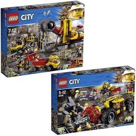 Lego City 60186 Banský ťažobný stroj + City 60188 Baňa