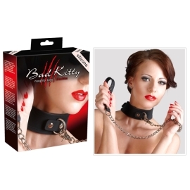 Bad Kitty Silicone Collar with Leash