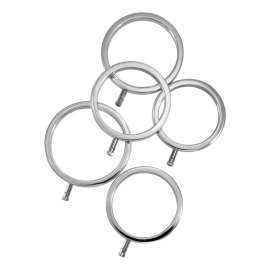 Electrastim Solid Metal Cock Ring Set 5 Sizes