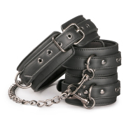 Easytoys Fetish Collection Leather Collar With Handcuffs - cena, porovnanie