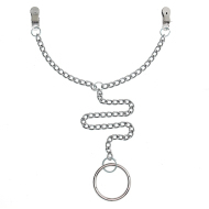 Rimba Nipple Clamps with Chain and Scrotum Ring O 50mm - cena, porovnanie