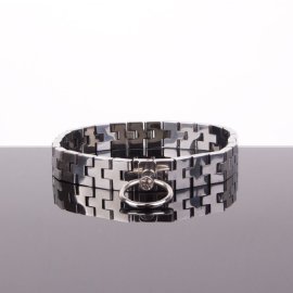 Kiotos Steel Watch band Collar with Gem Lock