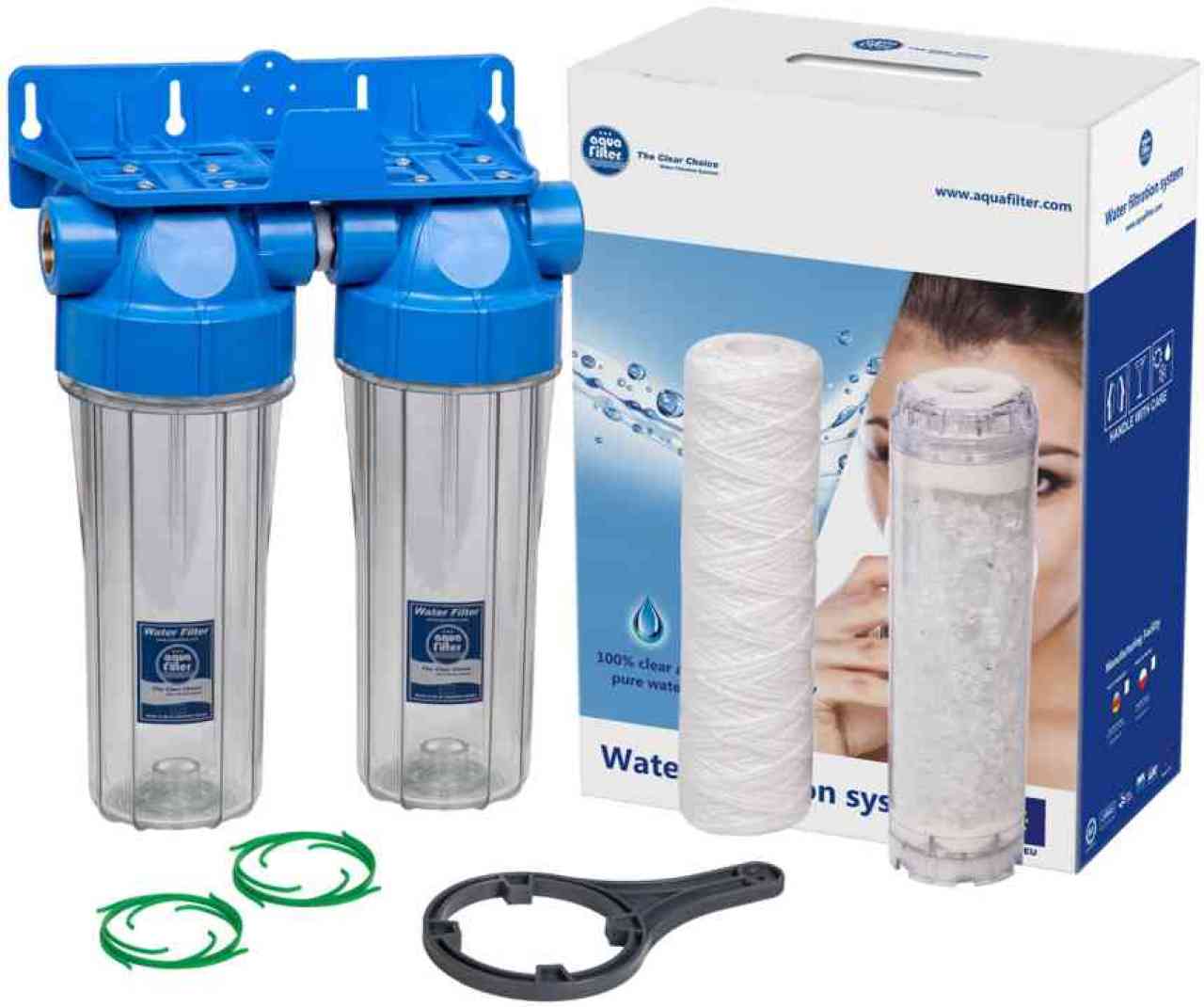 Bounce growth housing Aqua Filter Dvojitý filter na vodu proti piesku a vodnému kameňu 10" cena  od 55,00 € | Pricemania
