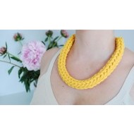Nana Style Brigitte háčkovaný náhrdelník citrónový - cena, porovnanie