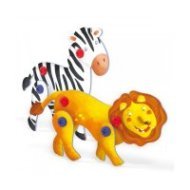 Quercetti Tecno Puzzle 3D lev a zebra - cena, porovnanie