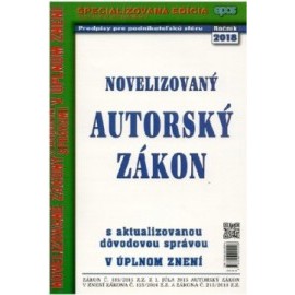 Novelizovaný autorský zákon 16/2018