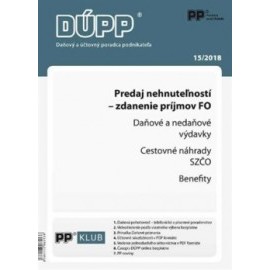 DUPP 15/2018 Predaj nehnuteľností - zdanenie príjmov FO