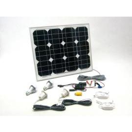 SOLAR Solárny monokryštalický systém SO136 30W 12V s USB výstupom a LED