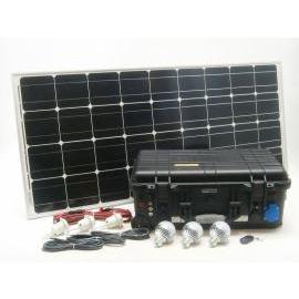 SOLAR Solárny monokryštalický systém SO208 100W 230V,12V s USB výstupom a LED