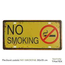 Plechová ceduľa NO SMOKING
