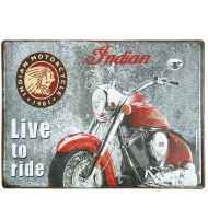 Plechová retro ceduľa Indian Motorcycle 1901 - cena, porovnanie