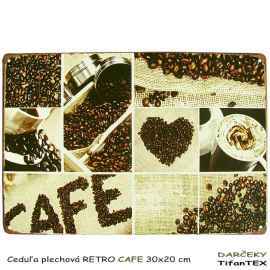 Ceduľa retro CAFE 30x20 cm