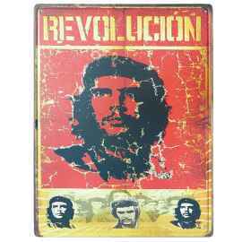 Plechová retro ceduľa Che Guevara Revolución