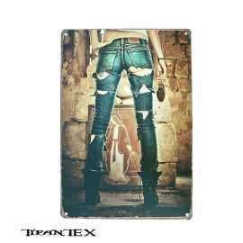 Tabula Plechová RETRO GIRL JEANS 20 x 30 cm