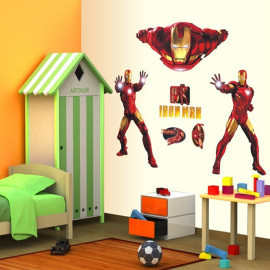 Veselá Stena 3D Samolepka Iron Man