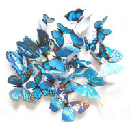 Veselá Stena Farebné 3D Motýliky Modré - cena, porovnanie