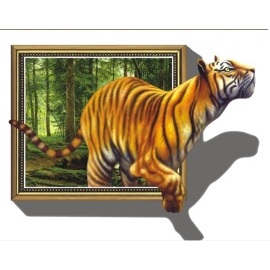 Veselá Stena Samolepka Tiger v obraze