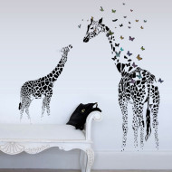 Veselá Stena Samolepka Malá a veľká žirafa s motýlikmi - cena, porovnanie