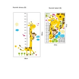 Veselá Stena Samolepka meter Žirafa Velikost: 180 x 88 cm