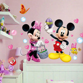 Veselá Stena Samolepka Minnie a Mickey Mouse