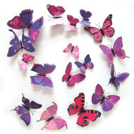 Veselá Stena Farebné 3D Motýliky Fialové - cena, porovnanie