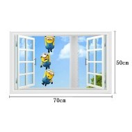 Veselá Stena Samolepka Mimoni za oknom Velikost: 70 x 50 cm - cena, porovnanie