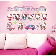 Veselá Stena Samolepka Hello Kitty s domčekmi - cena, porovnanie