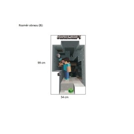 Veselá Stena Samolepka Minecraft Velikost: 90 x 60 cm