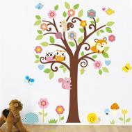 Veselá Stena Samolepka strom so zvieratkami - cena, porovnanie