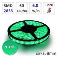 Premiumled  1m zelený LED pásik 60 SMD2835 6W/m IP20 - cena, porovnanie