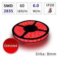 Premiumled  LED pásik 60x SMD2835 6W/m 1m červený IP20 - cena, porovnanie