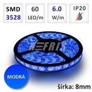 Premiumled  LED pásik 60x SMD2835 6W/m 1m modrý IP20 - cena, porovnanie