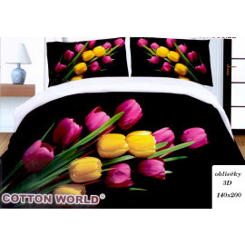 Cotton World Tulipány na Čiernom bavlna 140x200, 70x80