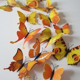 Faro Motýle Žlté samolepky na stenu