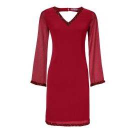 Ashley Brooke Šifónové šaty červené