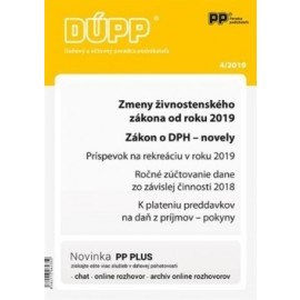 DUPP 4/2019 Zmeny živnostenského zákona od roku 2019. Zákon o DPH - novely
