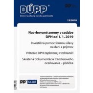 DUPP 13/2018 Navrhované zmeny v sadzbe DPH od 1. 1. 2019 - cena, porovnanie