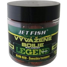Jet Fish Vyvážené boilies Legend, Klub Red + Slivka/Scopex 20mm 130g