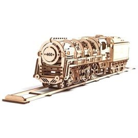 Ugears 3D Mechanická parná lokomotíva s tendrom