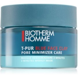 Biotherm Homme T - Pur Blue Face Clay čistiaca maska pre hydratáciu pleti a minimalizáciu pórov 50ml