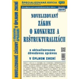 Novelizovaný zákon o konkurze a reštrukturalizácii 7/2019