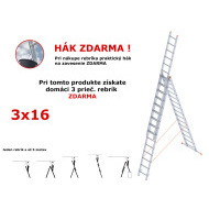 Higher Rebrík 3x16 priečok 11.20m - cena, porovnanie