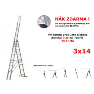 Higher Rebrík 3x14 priečok 10.90m - cena, porovnanie