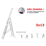Higher Rebrík 3x13 priečok 10.10m - cena, porovnanie