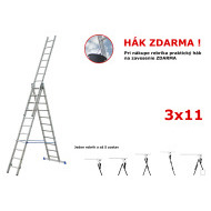 Higher Rebrík 3x11 priečok 8.50m - cena, porovnanie