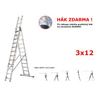 Higher Rebrík 3x12 priečok 9.30m - cena, porovnanie