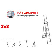 Higher Rebrík 3x8 priečok 6.60m - cena, porovnanie