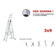 Higher Rebrík 3x9 priečok 7.10m - cena, porovnanie