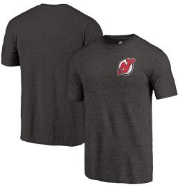 Fanatics Branded New Jersey Devils Primary Logo Left Chest Distressed Tri-Blend